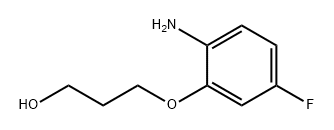 3-(2-氨基-5-氟苯氧基)丙醇 结构式