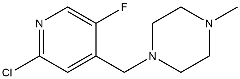 1-[(2-Chloro-5-fluoro-4-pyridinyl)methyl]-4-methylpiperazine 结构式