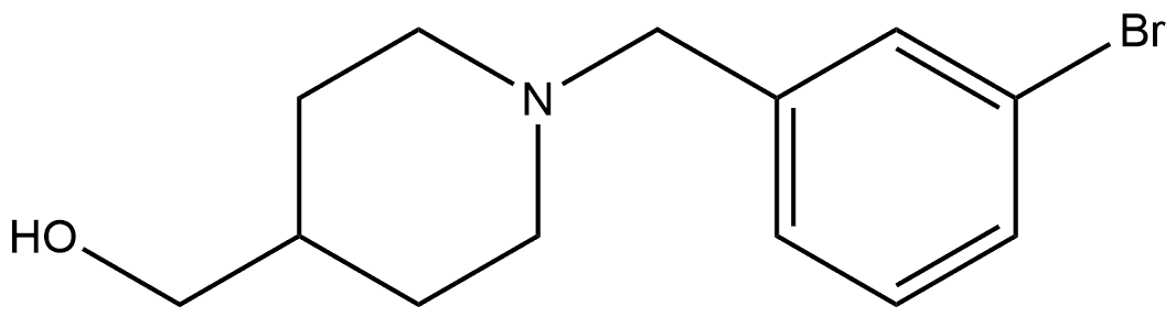 1-[(3-溴苯基)甲基]哌啶-4-甲醇 结构式