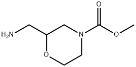 2-(氨甲基)吗啉-4-羧酸甲酯 结构式