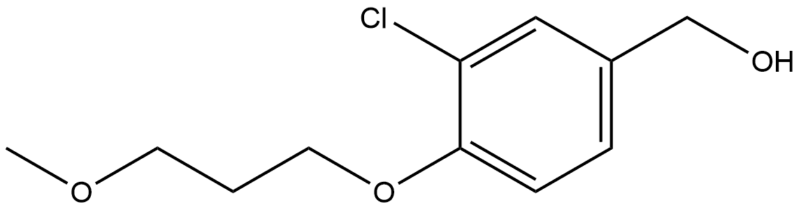 3-Chloro-4-(3-methoxypropoxy)benzenemethanol 结构式