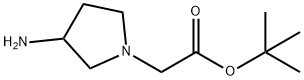 1-Pyrrolidineacetic acid, 3-amino-, 1,1-dimethylethyl ester 结构式