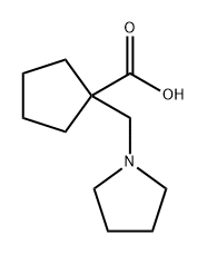 1-(吡咯烷-1-基甲基)环戊烷-1-羧酸 结构式