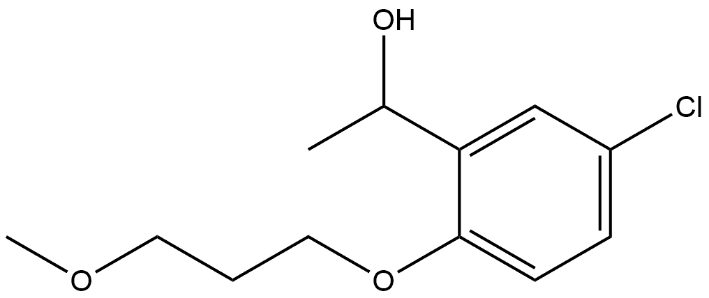 5-Chloro-2-(3-methoxypropoxy)-α-methylbenzenemethanol 结构式