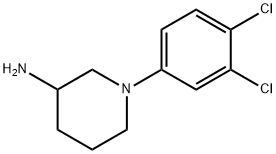 1-(3,4-二氯苯基)-3-哌啶胺 结构式