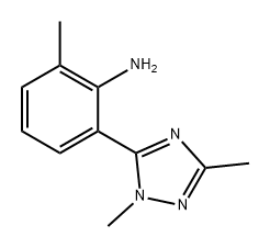 2-(1,3-二甲基-1H-1,2,4-三唑-5-基)-6-甲基苯胺 结构式