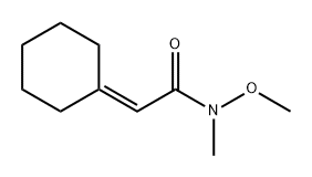 Acetamide, 2-cyclohexylidene-N-methoxy-N-methyl- 结构式