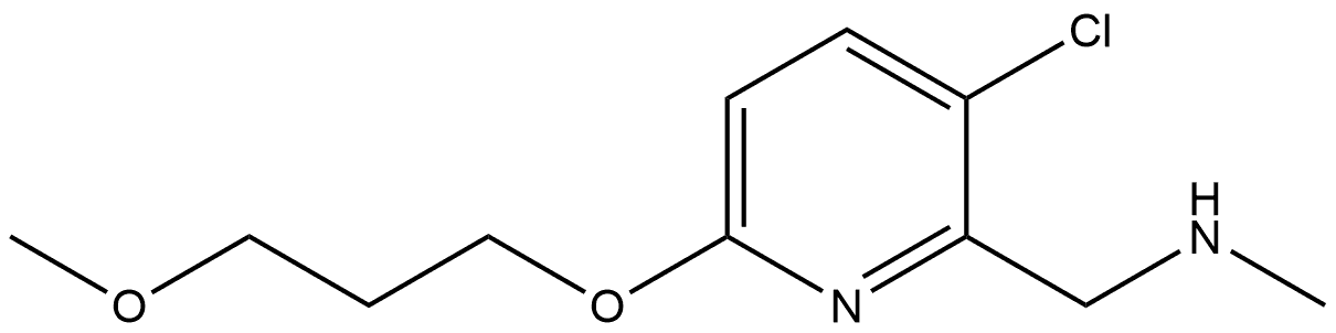 3-Chloro-6-(3-methoxypropoxy)-N-methyl-2-pyridinemethanamine 结构式