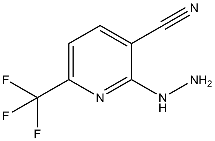 2-肼基-6-(三氟甲基)烟腈 结构式