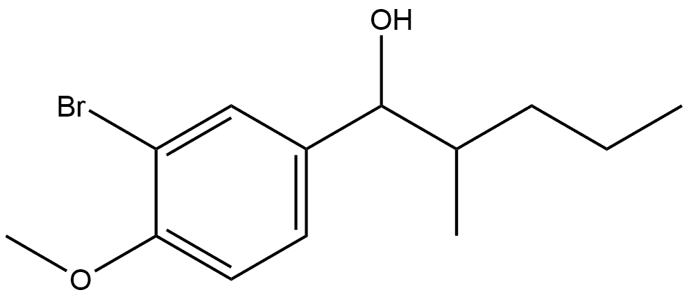 3-Bromo-4-methoxy-α-(1-methylbutyl)benzenemethanol 结构式