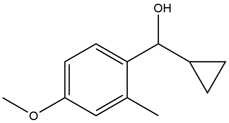 环丙基(4-甲氧基-2-甲基苯基)甲醇 结构式