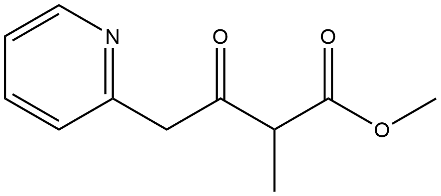 methyl 2-methyl-3-oxo-4-(pyridin-2-yl)butanoate 结构式