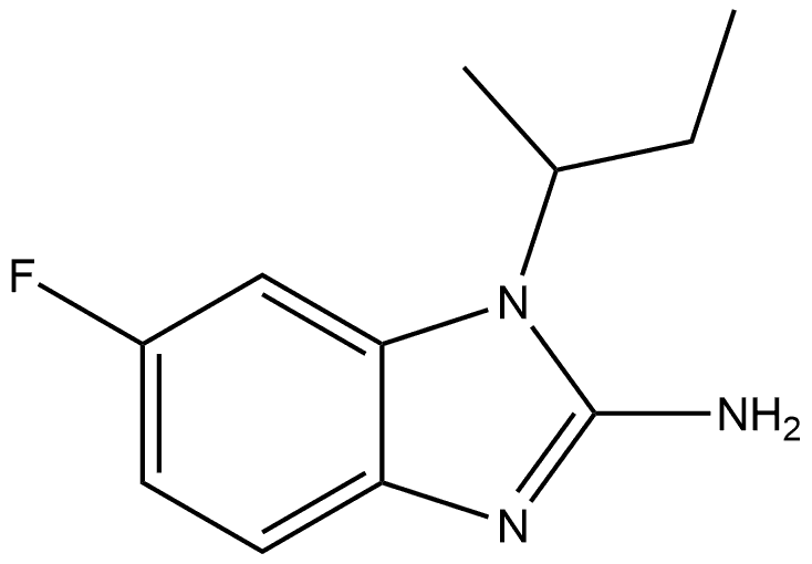 6-Fluoro-1-(1-methylpropyl)-1H-benzimidazol-2-amine 结构式