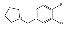 1-(3-溴-4-氟苄基)吡咯烷 结构式