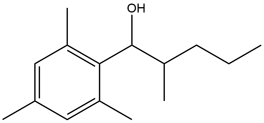 2,4,6-Trimethyl-α-(1-methylbutyl)benzenemethanol 结构式