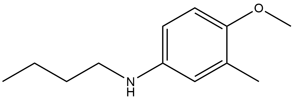 N-Butyl-4-methoxy-3-methylbenzenamine 结构式