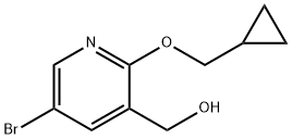 5-溴-2-(环丙基甲氧基)吡啶-3-基]甲醇 结构式