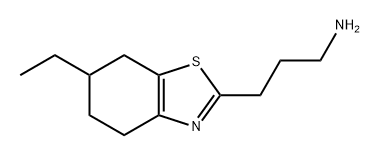 3-(6-乙基-4,5,6,7-四氢苯并[D]噻唑-2-基)丙-1-胺 结构式