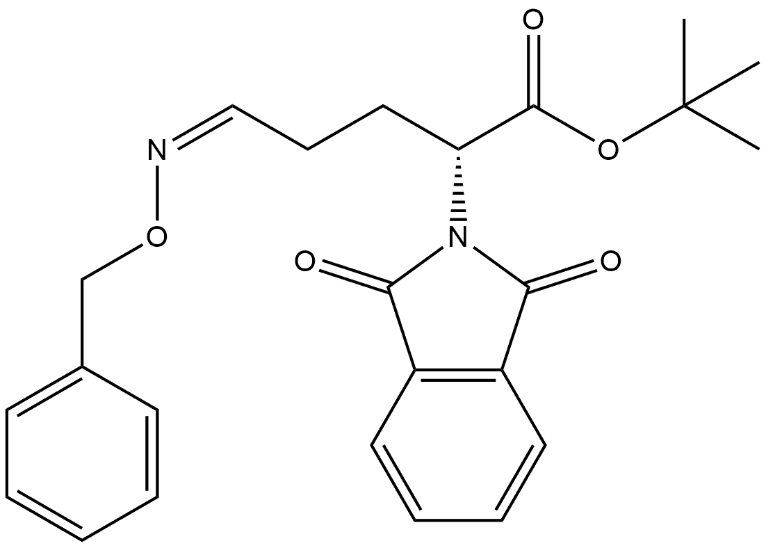 2H-Isoindole-2-acetic acid, 1,3-dihydro-1,3-dioxo-α-[3-[(phenylmethoxy)imino]propyl]-, 1,1-dimethylethyl ester, [R-(Z)]- (9CI) 结构式