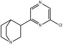 3-(6-氯吡嗪-2-基)奎宁环 结构式