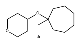 2H-Pyran, 4-[[1-(bromomethyl)cycloheptyl]oxy]tetrahydro- 结构式