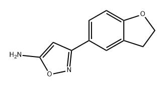 3-(2,3-二氢苯并呋喃-5-基)异噁唑-5-胺 结构式