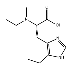 3-(2-乙基-1H-咪唑-1-基)-2-(乙基氨基)-2-甲基丙酸 结构式