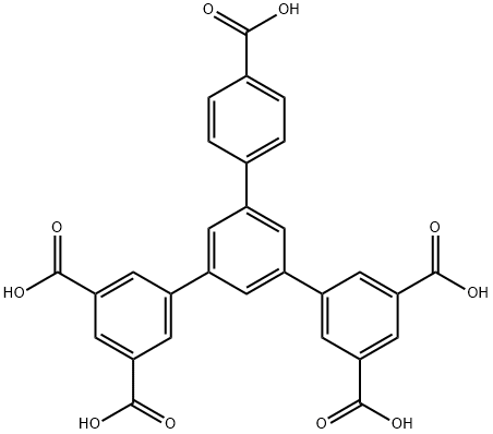 5'-(4-羧基苯基)-[1,1':3',1''-三联苯]-3,3'',5,5''-四羧酸 结构式