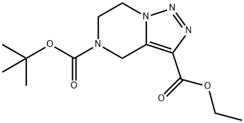 5-(tert-butyl) 3-ethyl 6,7-dihydro-[1,2,3]triazolo[1,5-a]pyrazine-3,5(4H)-dicarboxylate 结构式