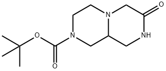 2H-Pyrazino[1,2-a]pyrazine-2-carboxylic acid, octahydro-7-oxo-, 1,1-dimethylethyl ester 结构式