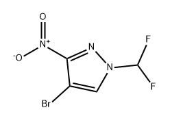 4-溴-1-(二氟甲基)-3-硝基-1H-吡唑 结构式