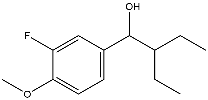 α-(1-Ethylpropyl)-3-fluoro-4-methoxybenzenemethanol 结构式