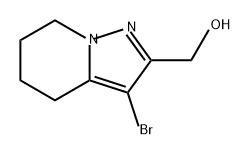 (3-溴-4,5,6,7-四氢吡唑并[1,5-A]吡啶-2-基)甲醇 结构式