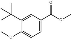 Benzoic acid, 3-(1,1-dimethylethyl)-4-methoxy-, methyl ester 结构式