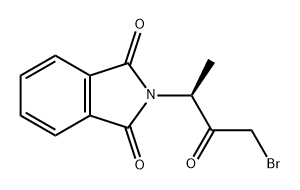 1H-Isoindole-1,3(2H)-dione, 2-[(1S)-3-bromo-1-methyl-2-oxopropyl]- 结构式