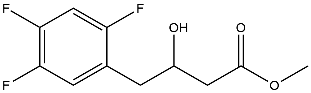 Benzenebutanoic acid, 2,4,5-trifluoro-β-hydroxy-, methyl ester 结构式