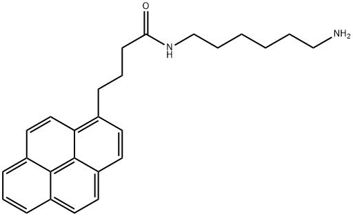 N-(6-氨基己基)-4-(芘-1-基)丁酰胺 结构式