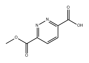 6-(甲氧羰基)哒嗪-3-羧酸 结构式