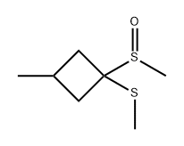 Cyclobutane, 3-methyl-1-(methylsulfinyl)-1-(methylthio)- 结构式