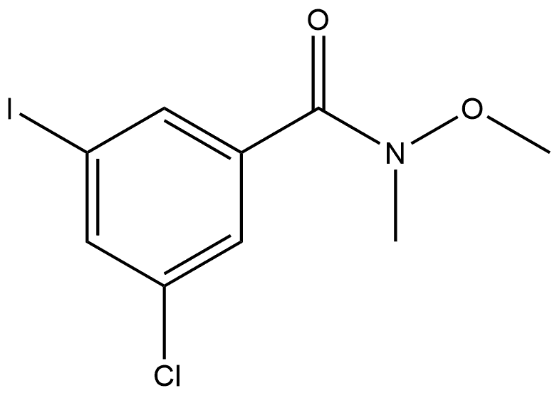 Benzamide, 3-chloro-5-iodo-N-methoxy-N-methyl- 结构式