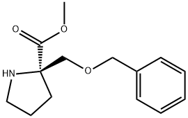 (R)-2-((苄氧基)甲基)吡咯烷-2-羧酸甲酯 结构式