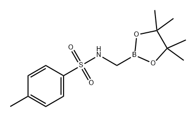 Benzenesulfonamide, 4-methyl-N-[(4,4,5,5-tetramethyl-1,3,2-dioxaborolan-2-yl)methyl]- 结构式