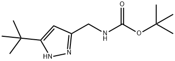 Carbamic acid, N-[[5-(1,1-dimethylethyl)-1H-pyrazol-3-yl]methyl]-, 1,1-dimethylethyl ester 结构式