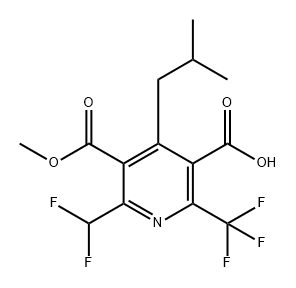 3,5-PYRIDINEDICARBOXYLIC ACID, 2-(DIFLUOROMETHYL)-4-(2-METHYLPROPYL)-6-(TRIFLUOROMETHYL)-, 3-METHYL ESTER 结构式