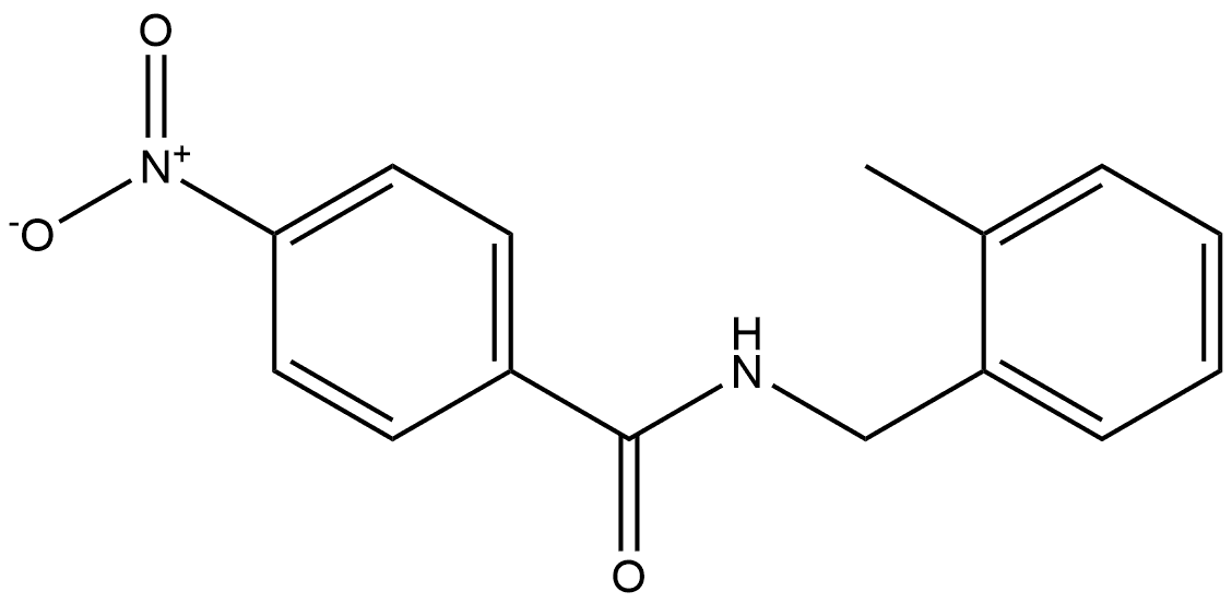 N-(2-methylbenzyl)-4-nitrobenzamide 结构式