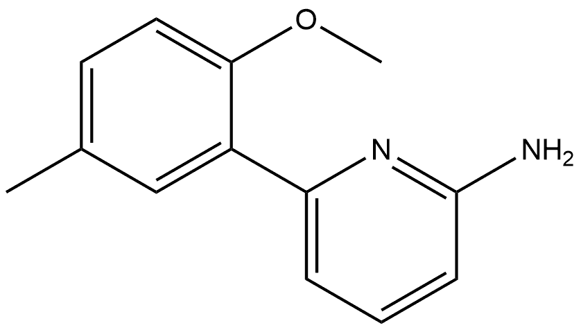 6-(2-Methoxy-5-methylphenyl)-2-pyridinamine 结构式