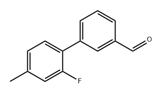 2'-氟-4'-甲基-[1,1'-联苯]-3-甲醛 结构式