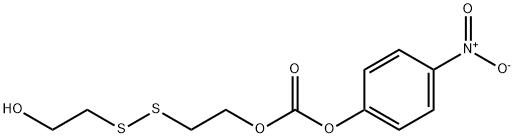 2-((2-羟乙基)二硫烷基)乙基(4-硝基苯基)碳酸酯 结构式