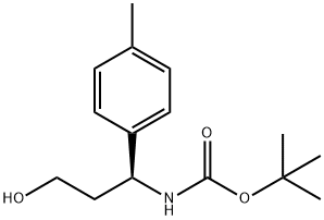 Carbamic acid, N-[(1S)-3-hydroxy-1-(4-methylphenyl)propyl]-, 1,1-dimethylethyl ester 结构式