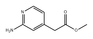 2-(2-氨基吡啶-4-基)乙酸甲酯 结构式